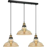 ITALUX MDM-2381/3 GD+AMB - Lustr na lanku HUBERT 3xE27/40W/230V