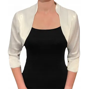 Bolerko Saténové bolerko ecru s 3/4 rukávem - JOLA 48