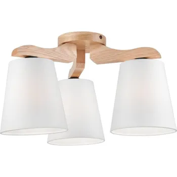Přisazený lustr ANDREA 3xE27/60W/230V dub/bílá
