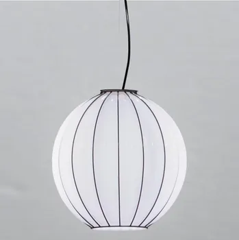 SIRU - Lustr na lanku SFERA 1xE27/60W/230V pr. 42 cm černá/bílá benátské sklo