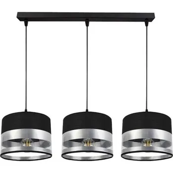 Lustr na lanku MILO 3xE27/60W/230V stříbrná/černá