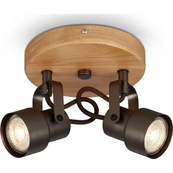 Bodové svítidlo Briloner 2872-025R - LED Bodové svítidlo SPOTLIGHT 2xGU10/5W/230V hnědá