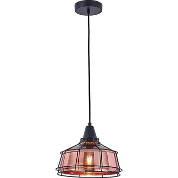 Klausen 111007 - Lustr na lanku FACTORY 1xE27/11W/230V rose gold/černá