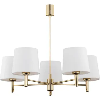 Argon 2106 - Lustr na tyči PONTE 5xE27/15W/230V mosaz/krémová