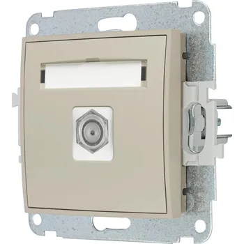 Elektrická zásuvka Anténní zásuvka nástěnná Karlik béžová