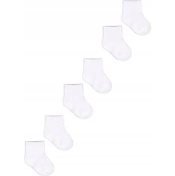 Kojenecké oblečení PONOŽKY Z ORGANICKÉ BAVLNY BÍLÉ 68 YOCLUB 3-6 m