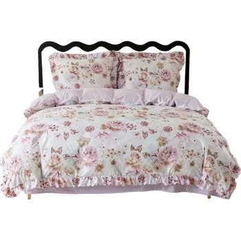 Povlečení Povlečení s falbankou 200x220W Květiny