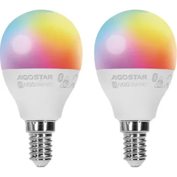 Žárovka SADA 2x LED RGBW Stmív. žárovka MESH Smart E14/6,5W/230V 2700-6500K - Aigostar