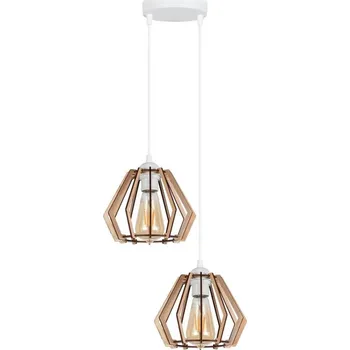 Lustr na lanku BERGO 2xE27/60W/230V bílá