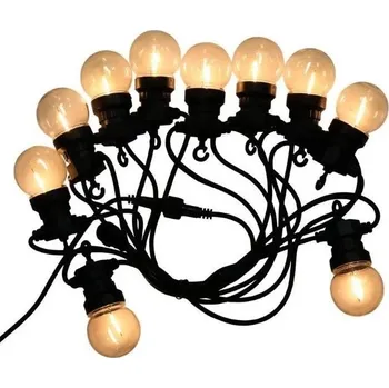 Venkovní osvětlení LED Venkovní řetěz STRING 5m 10xLED/0,4W/24/230V 3000K IP44