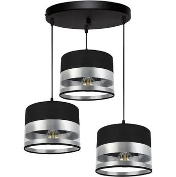 Lustr na lanku MILO 3xE27/60W/230V stříbrná/černá