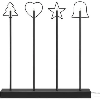 Lampička Markslöjd 705255 - Vánoční svícen GINGER 4xE5/0,8W/12V černá