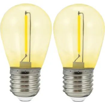 Žárovka SADA 2x LED Žárovka PARTY E27/0,3W/36V žlutá