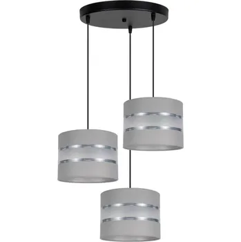 Lustr na lanku CORAL 3xE27/60W/230V šedá