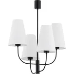 Argon 1822 - Lustr na tyči SAFIANO 4xE27/15W/230V černá