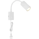 Globo 57911WW - Flexibilní nástěnná lampa ROBBY 1xGU10/25W/230V bílá