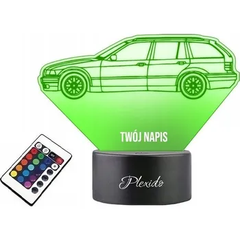 Lampička LAMPICKA na SKLE Auto Automobil BMW E36 3D LED RGB + DÁLKOVÝ OVLADAČ 16 BAREV