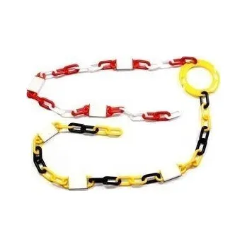 AHProfi Plastový reflexní žlutočerný řetěz pro ohražení - PRC08-51