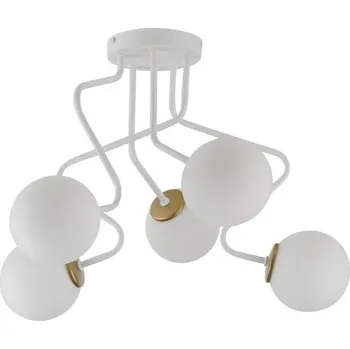 Lustr na tyči ZIGZAG 5xG9/12W/230V bílá