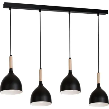 Lustr na lanku NOAK WOOD 4xE27/60W/230V