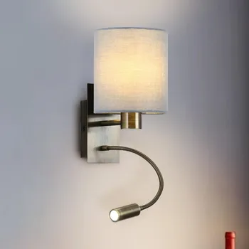 Nástěnné svítidlo Brilagi-LED Flexibilní nástěnná lampa NUBILA 1xE27/25W/230V+LED/3W mosaz/krémová