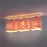 Dalber 63233NS - Dětské stropní svítidlo MOON LIGHT 3xE27/60W/230V růžová