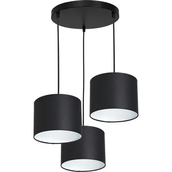 Lustr na lanku ARDEN 3xE27/60W/230V černá/bílá