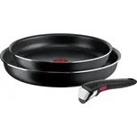 Tefal - Sada pánví 3 ks INGENIO EASY COOK & CLEAN BLACK