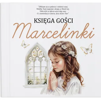 Fotoalbum Kniha hostů ke Svatému přijímání pro dívku – personalizovaná památka se jménem