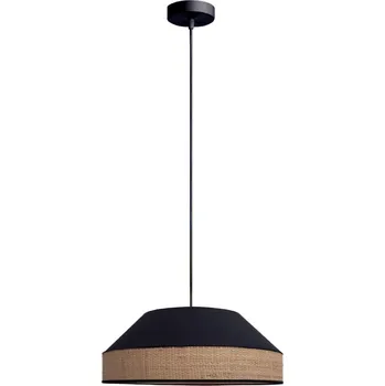 Lustr na lanku MANISO 1xE27/60W/230V pr. 45 cm černá/béžová