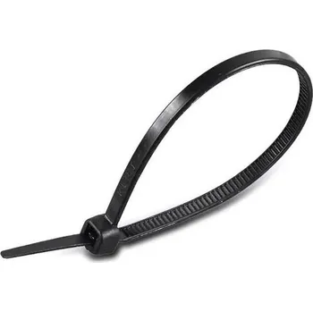 Stahovací páska Plastové stahovací pásky 3,5x200mm 100ks černá