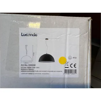 Lucande MALEO 1xE27 60W Černé