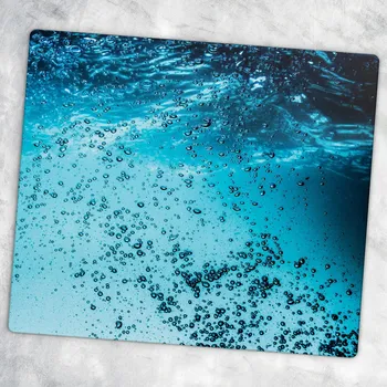 Obraz Skleněná kuchyňská deska na krájení s ozdobnou grafikou Stříkající voda 60x52