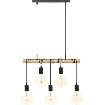 Atmosphera - Lustr na lanku JAKE 5xE27/40W/230V borovice