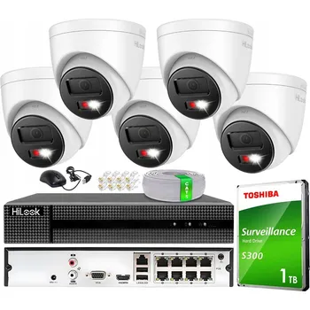Bezpečnostní kamera IP monitoring 8 Mpx, 5 venkovních kamer HiLook Hikvision s možností rozšíření 8xPoE
