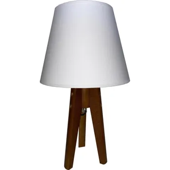Lampička Stolní lampa CONE 1xE27/60W/230V dub bílá