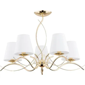 Lustr na tyči MONZA 5xE14/10W/230V zlatá