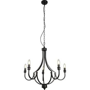 Searchlight 82915-5BK - Lustr na řetězu LODGE 5xE14/60W/230V černá