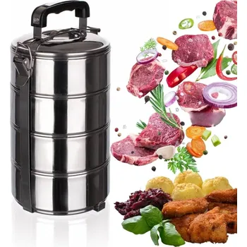 Dóza na potraviny MISKY NA JÍDLO pro přenášení potravin, oběd 4 díly