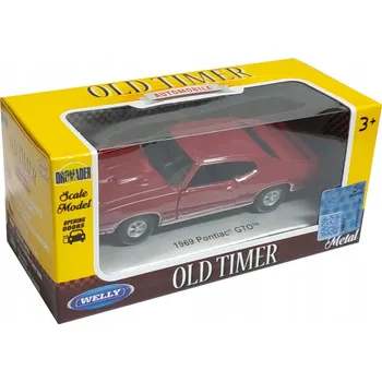 autíčko Welly 1969 Pontiac Gto 1:34 Kovový Model