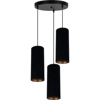 Lustr na lanku AVALO 3xE27/60W/230V pr. 35 cm černá
