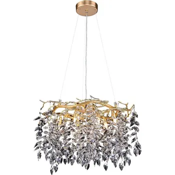 Křišťálový lustr na lanku 9xG9/40W/230V zlatá