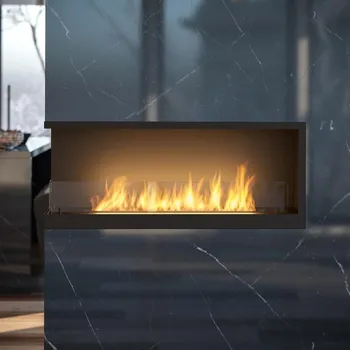 Biokrb InFire - Rohový BIO krb 110x45 cm 3kW černá