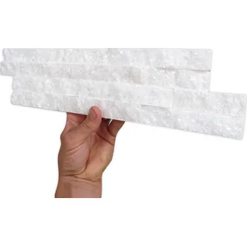 Obklad Přírodní obkladový kámen ZLÍN VZOREK - Kvarcit Sněho-Bílý