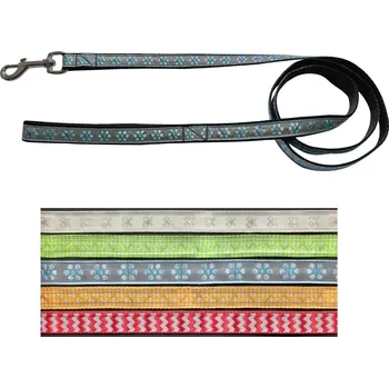 Vodítko pro psa Vodítko popruh stuha, různé dekory 2 x 140 cm