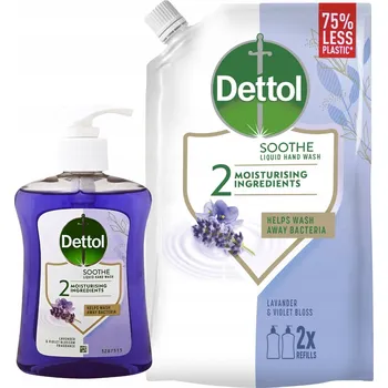 Mýdlo DETTOL tekuté mýdlo s pumpičkou 250 ml a náhradní náplň 500 ml Levandule a Fialka