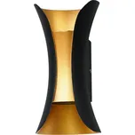 ITALUX PL-356-M BK+GD - LED Venkovní nástěnné svítidlo DANTE LED/10W/230V 20 cm