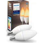 SADA 2x LED Stmívatelná žárovka Philips Hue WHITE B39 E14/4W/230V 2200K-6500K