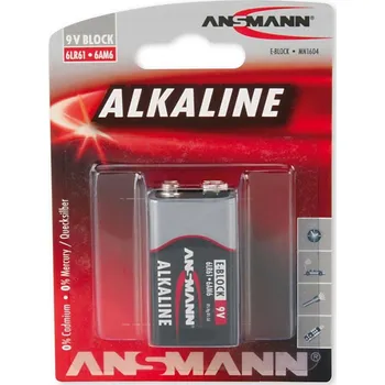 Článková baterie Ansmann 09887 6LR61 9V Block RED - alkalická baterie 9V