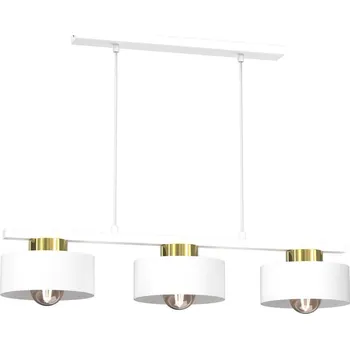 Lustr na lanku MARTI 3xE27/15W/230V bílá/zlatá